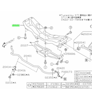 20101AG031 Cross member complete front suspension